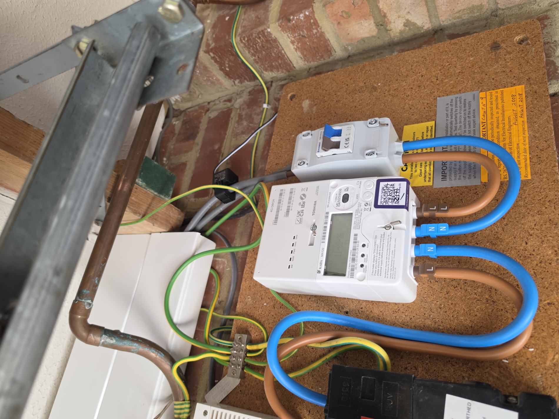 CT clamp and meter connection for EV load monitoring